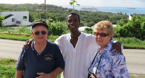 Lloyd Glick and Judy with Saipan tour guide Walt Goodridge