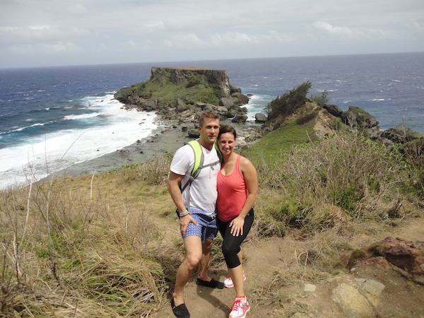 [photo of Lyn and Judi on Saipan]