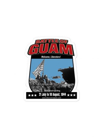 Battle of Guam Sticker "Welcome, Liberators!"
