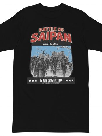 Battle of Saipan "Swing Like a Gate: Men’s premium heavyweight tee